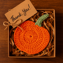 Crochet Pumpkin Coaster Pattern For Fall Decor – Handmade Halloween Table Ornament - Hand Trendy