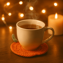 Crochet Pumpkin Coaster Pattern For Fall Decor – Handmade Halloween Table Ornament - Hand Trendy