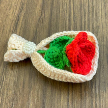Crochet Rose Bouquet Pattern PDF with Mini Flower Gift Wrap Design for Valentine
