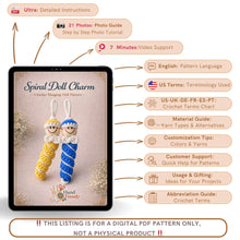 Crochet Spiral Doll Pattern PDF, Mini Hanging Toy Tutorial, Cute Twisted Body Design