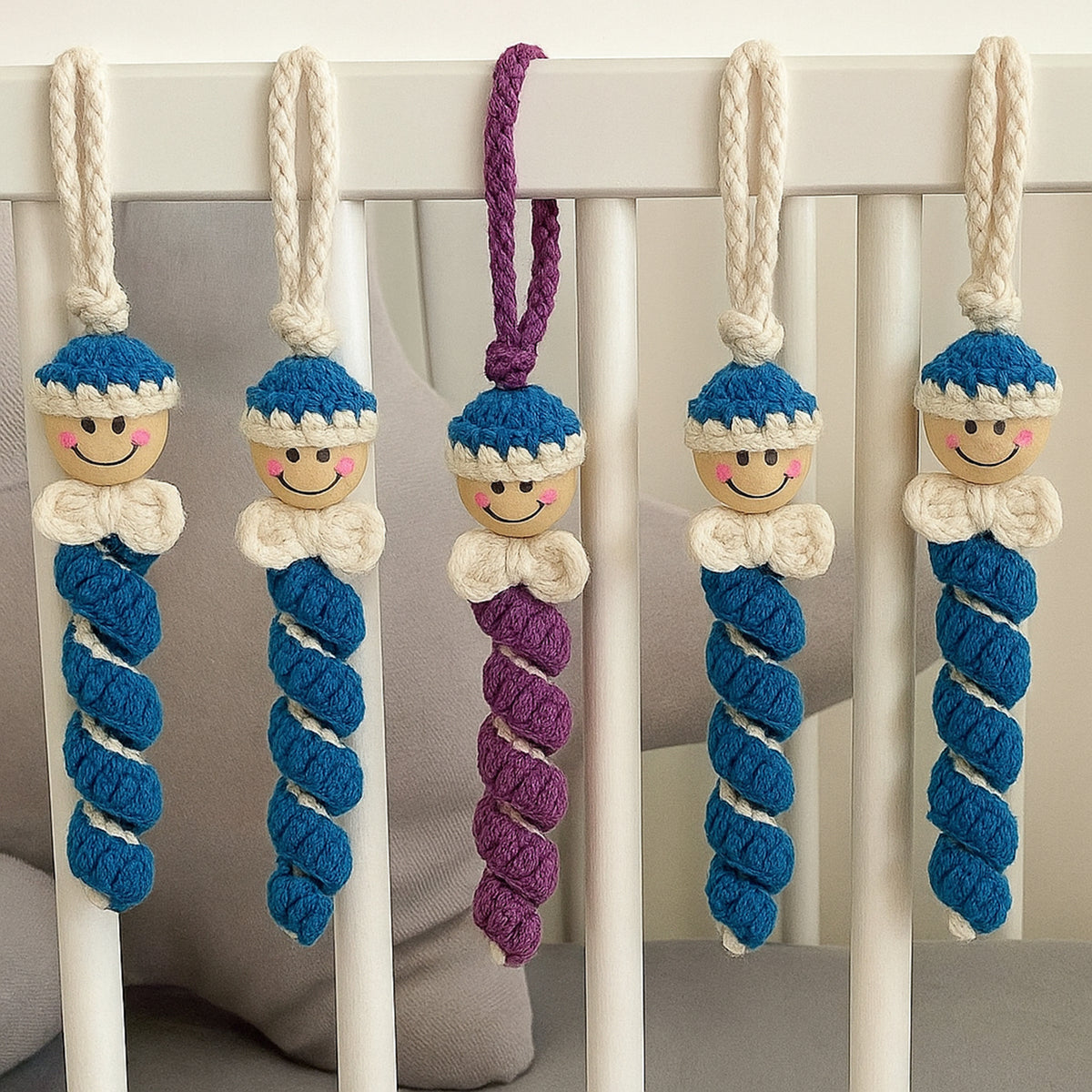 Crochet Spiral Doll Pattern PDF, Mini Hanging Toy Tutorial, Cute Twisted Body Design