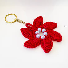 Crochet Star Flower Keychain Pattern PDF, 3D Floral Charm Tutorial, DIY Elegant Bag Accessory