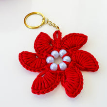Crochet Star Flower Keychain Pattern PDF, 3D Floral Charm Tutorial, DIY Elegant Bag Accessory