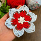 Crochet Star Motif Pattern PDF Instant Download For Geometric DIY Applique Blanket Square Home Decor - Hand Trendy