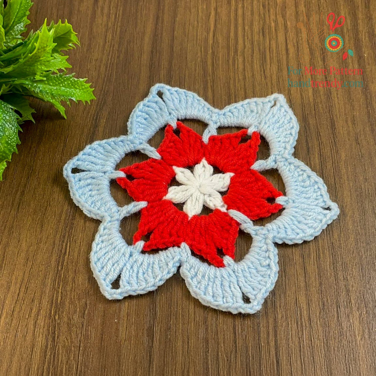 Crochet Star Motif Pattern PDF Instant Download For Geometric DIY Applique Blanket Square Home Decor - Hand Trendy