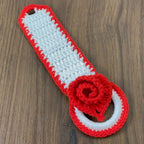 Crochet Towel Holder Pattern PDF Rose Loop Design For Kitchen Bathroom Organization - Hand Trendy
