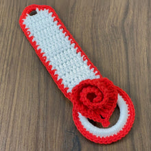 Crochet Towel Holder Pattern PDF Rose Loop Design For Kitchen Bathroom Organization