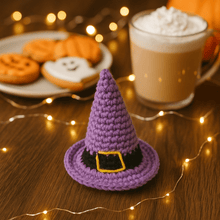Crochet Witch Hat Pattern For Halloween Decor – Mini Amigurumi Wizard Hat PDF - Hand Trendy