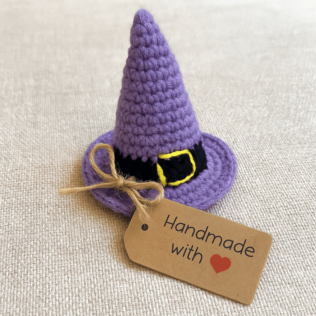 Crochet Witch Hat Pattern For Halloween Decor – Mini Amigurumi Wizard Hat PDF - Hand Trendy