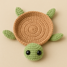 Cute Turtle Coaster Pattern PDF for Crochet Lovers, DIY Amigurumi Turtle Cup Holder Digital Download
