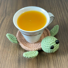 Cute Turtle Coaster Pattern PDF for Crochet Lovers, DIY Amigurumi Turtle Cup Holder Digital Download