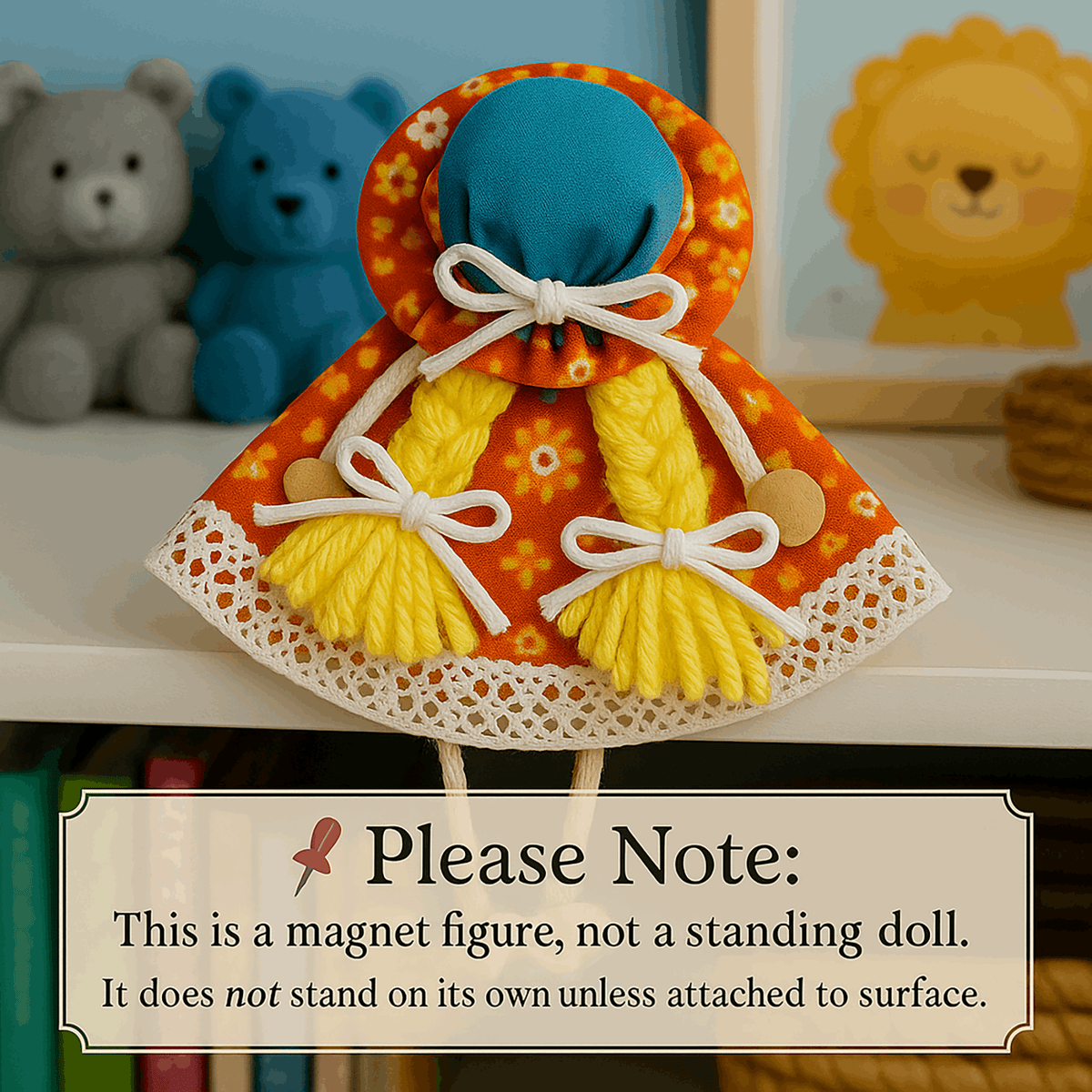 DIY Cloth Girl Magnet Sewing Pattern PDF with Step by Step Instructions - Hand Trendy