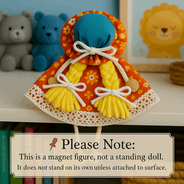 DIY Cloth Girl Magnet Sewing Pattern PDF with Step by Step Instructions