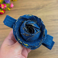 Denim Rose Hair Clip Pattern – Upcycled Fabric Flower Barrette PDF DIY