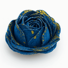 Denim Rose Hair Clip Pattern – Upcycled Fabric Flower Barrette PDF DIY