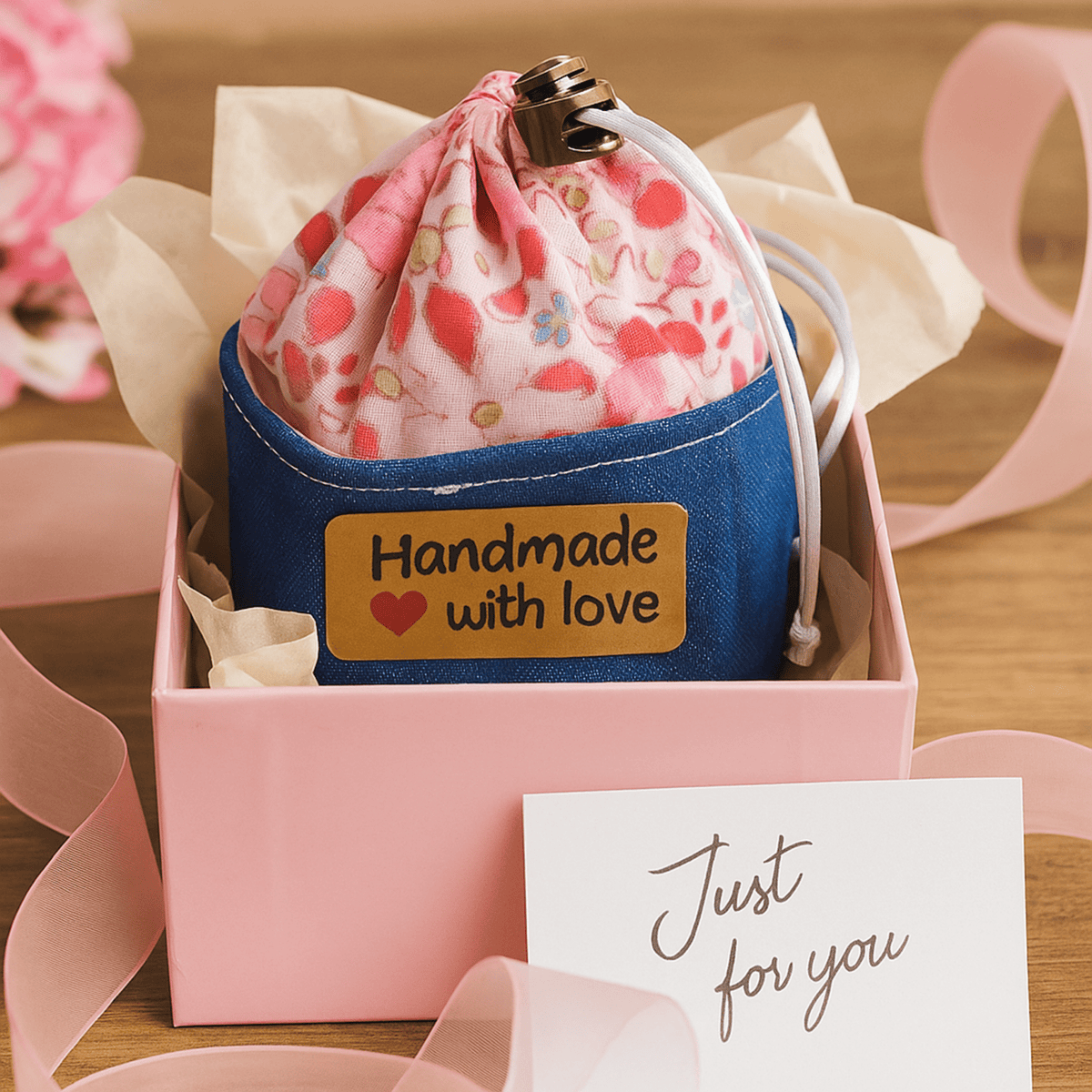 Drawstring Box Pouch Sewing Pattern – Mini Fabric Bag PDF Tutorial for Beginners - Hand Trendy