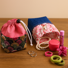 Drawstring Box Pouch Sewing Pattern – Mini Fabric Bag PDF Tutorial for Beginners