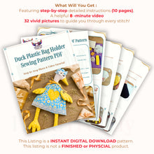 Duck Plastic Bag Holder Sewing Pattern – Reusable Grocery Sack Organizer PDF