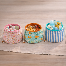 Drawstring Bag Sewing Pattern PDF For Lined Fabric Pouch Organizer Makeup Storage