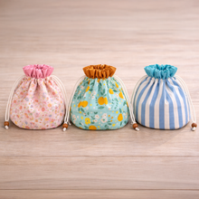 Drawstring Bag Sewing Pattern PDF For Lined Fabric Pouch Organizer Makeup Storage