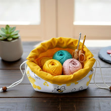 Drawstring Bag Sewing Pattern PDF For Lined Fabric Pouch Organizer Makeup Storage