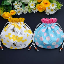 Drawstring Bag Sewing Pattern PDF For Lined Fabric Pouch Organizer Makeup Storage