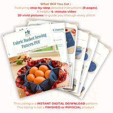 Fabric Basket Sewing Pattern For Beginners – Quilted Organizer Bowl – Multipurpose Storage Basket Sewing Tutorial - Hand Trendy