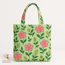 Floral Mini Tote Bag Sewing Pattern – Reversible Fabric Bag PDF Tutorial for Beginners - Hand Trendy