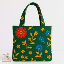 Floral Mini Tote Bag Sewing Pattern – Reversible Fabric Bag PDF Tutorial for Beginners