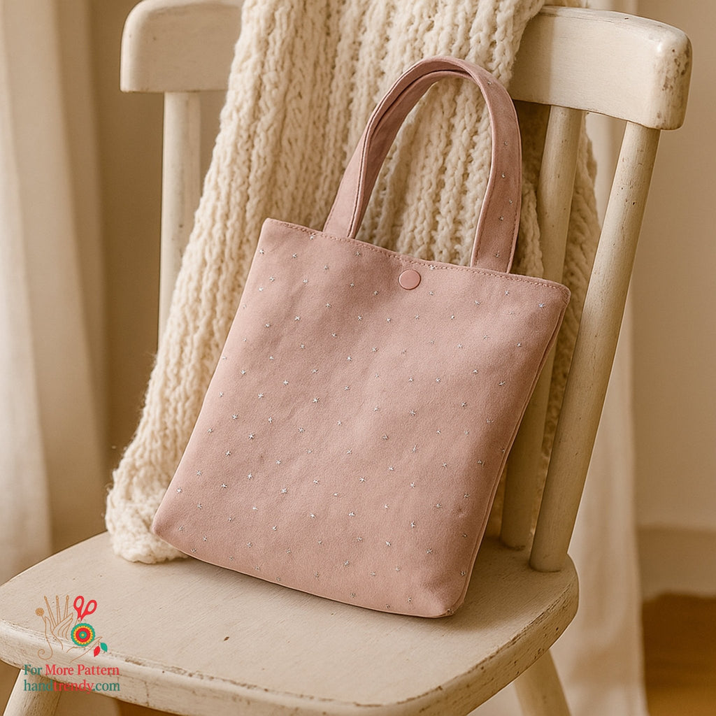 Floral Mini Tote Bag Sewing Pattern – Reversible Fabric Bag PDF Tutorial for Beginners - Hand Trendy
