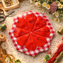 Folding Needle Case Pattern PDF Sewing Tutorial With Flower Pin Cushion Organizer For Travel