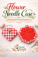 Folding Needle Case Pattern PDF Sewing Tutorial With Flower Pin Cushion Organizer For Travel