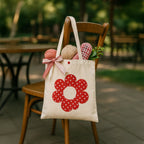 Flower Tote Bag Sewing Pattern PDF, DIY Fabric Flower Tote Bag Tutorial - Hand Trendy