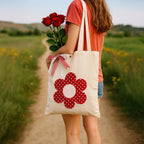 Flower Tote Bag Sewing Pattern PDF, DIY Fabric Flower Tote Bag Tutorial - Hand Trendy