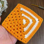 Geometric Crochet Coaster Pattern PDF – Modern Mug Mat Tutorial – Handmade Home Decor Crochet Design - Hand Trendy