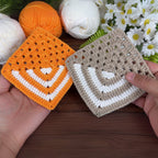 Geometric Crochet Coaster Pattern PDF – Modern Mug Mat Tutorial – Handmade Home Decor Crochet Design - Hand Trendy