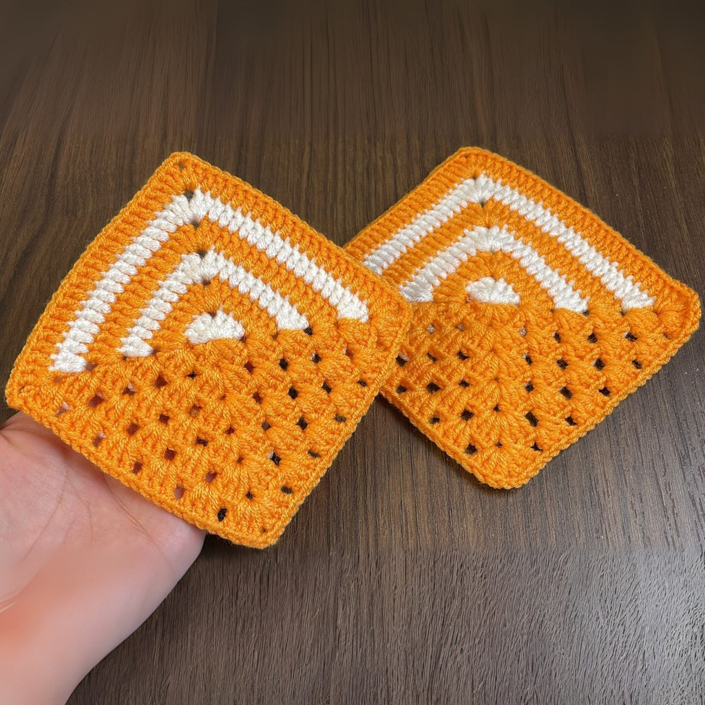 Geometric Crochet Coaster Pattern PDF – Modern Mug Mat Tutorial – Handmade Home Decor Crochet Design - Hand Trendy