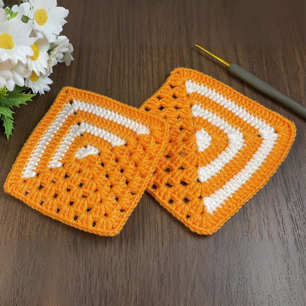 Geometric Crochet Coaster Pattern PDF – Modern Mug Mat Tutorial – Handmade Home Decor Crochet Design - Hand Trendy