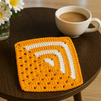 Geometric Crochet Coaster Pattern PDF – Modern Mug Mat Tutorial – Handmade Home Decor Crochet Design - Hand Trendy