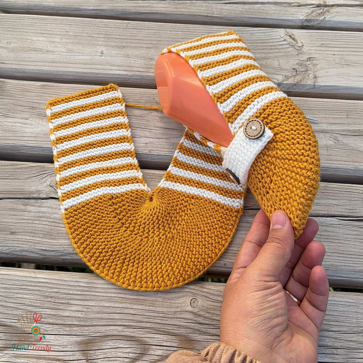 Knit Slipper Pattern PDF – Easy House Slippers for Women - Hand Trendy