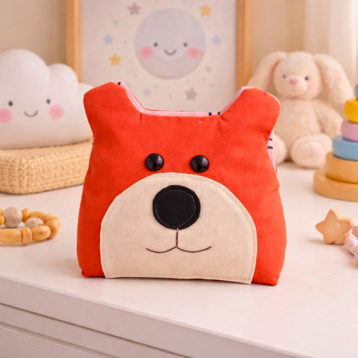 Fox Sewing Pattern PDF Plush Animal Pillow Toy Nursery Decor Template