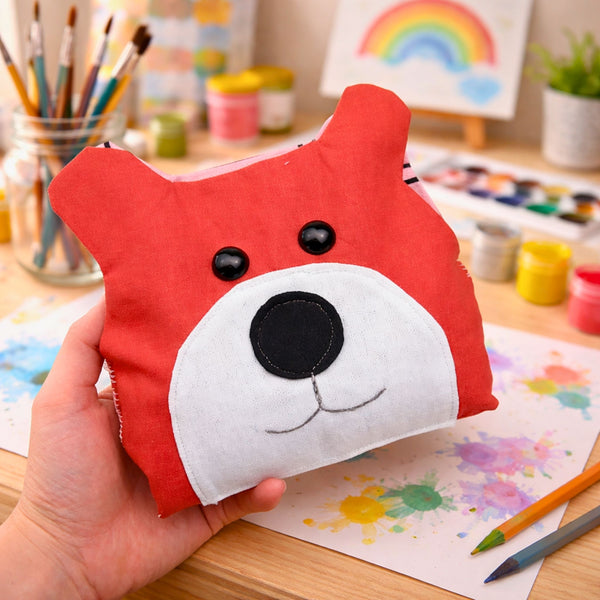 Fox Sewing Pattern PDF Plush Animal Pillow Toy Nursery Decor Template