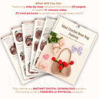 Mini Crochet Rose Bag Pattern PDF – Tiny Floral Purse Ornament Tutorial – Handmade Crochet Decor - Hand Trendy
