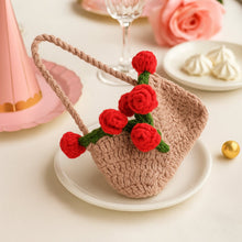 Mini Crochet Rose Bag Pattern PDF – Tiny Floral Purse Ornament Tutorial – Handmade Crochet Decor - Hand Trendy