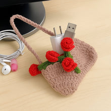 Mini Crochet Rose Bag Pattern PDF – Tiny Floral Purse Ornament Tutorial – Handmade Crochet Decor - Hand Trendy