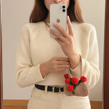 Mini Crochet Rose Bag Pattern PDF – Tiny Floral Purse Ornament Tutorial – Handmade Crochet Decor - Hand Trendy