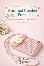 Crochet Phone Bag Pattern PDF, Daisy Crossbody Bag Tutorial, Minimalist Shoulder Purse Design