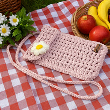 Crochet Phone Bag Pattern PDF, Daisy Crossbody Bag Tutorial, Minimalist Shoulder Purse Design