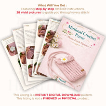 Crochet Phone Bag Pattern PDF, Daisy Crossbody Bag Tutorial, Minimalist Shoulder Purse Design