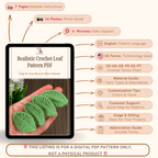 Realistic Crochet Leaf Pattern PDF, Nature - Inspired 3D Leaf Applique for Home Decoration - Hand Trendy